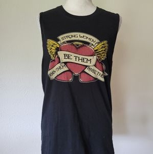 Strong Women Sleeveless Tee by Human Unlimited M